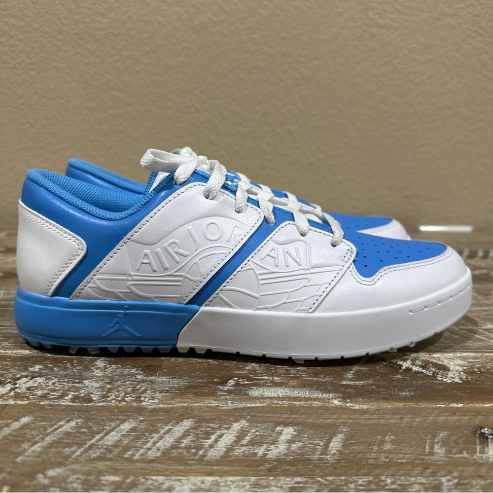 Air Jordan Nu Retro 1 Low Golf Shoes UNC Blue White FZ4153-101 Men's Size 9.5